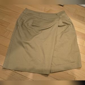 VGUC wrap style khaki summer skirt